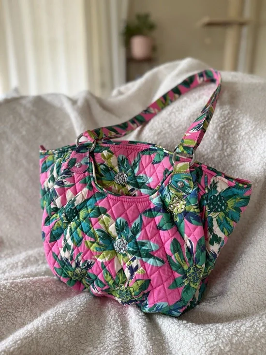 Y2K Vintage Vera Bradley Tropical Paradise Glenna Shoulder Bag Limited Release! - Picture 5 of 11